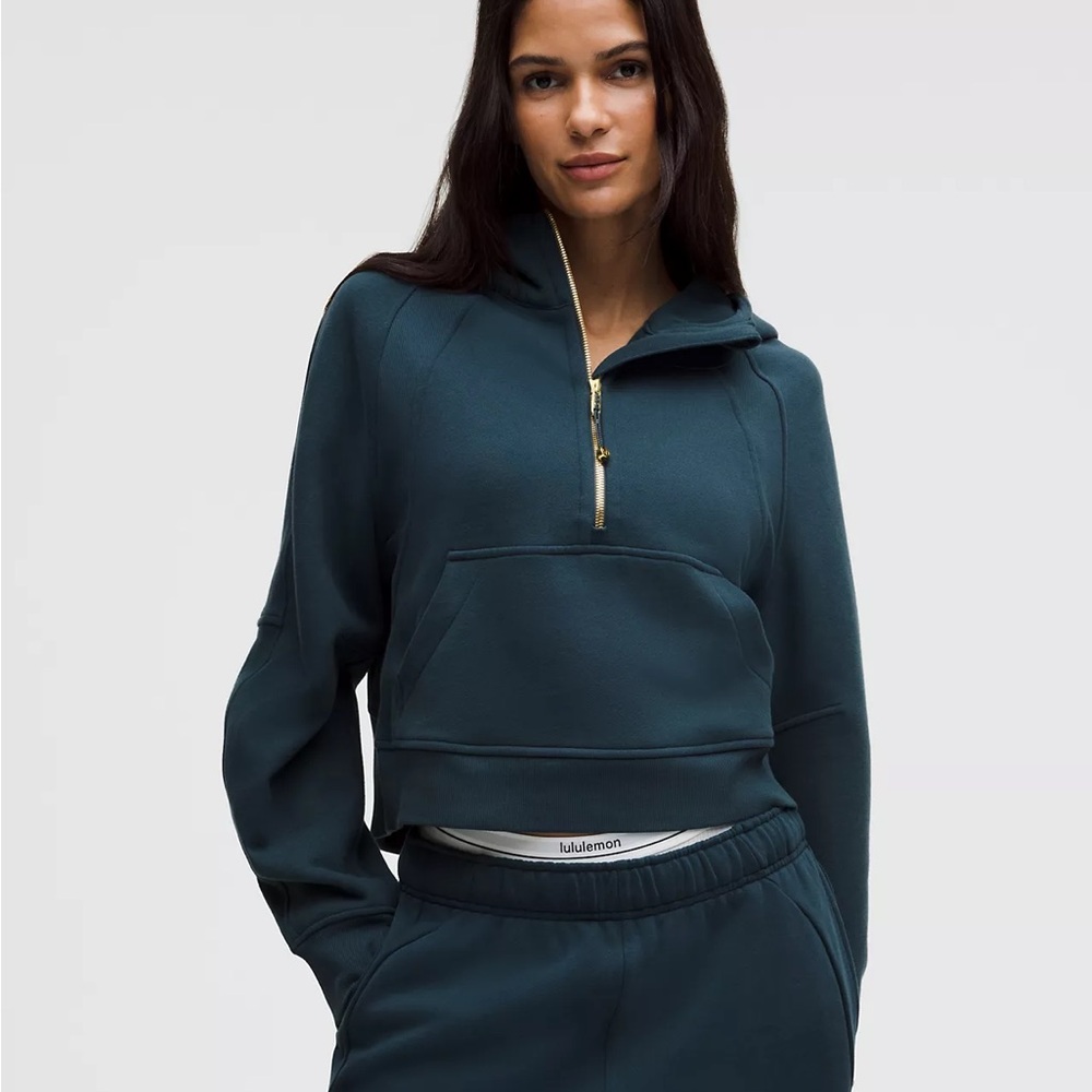 lululemon athletica Women's Deep Teal Half-Zip Hoodie